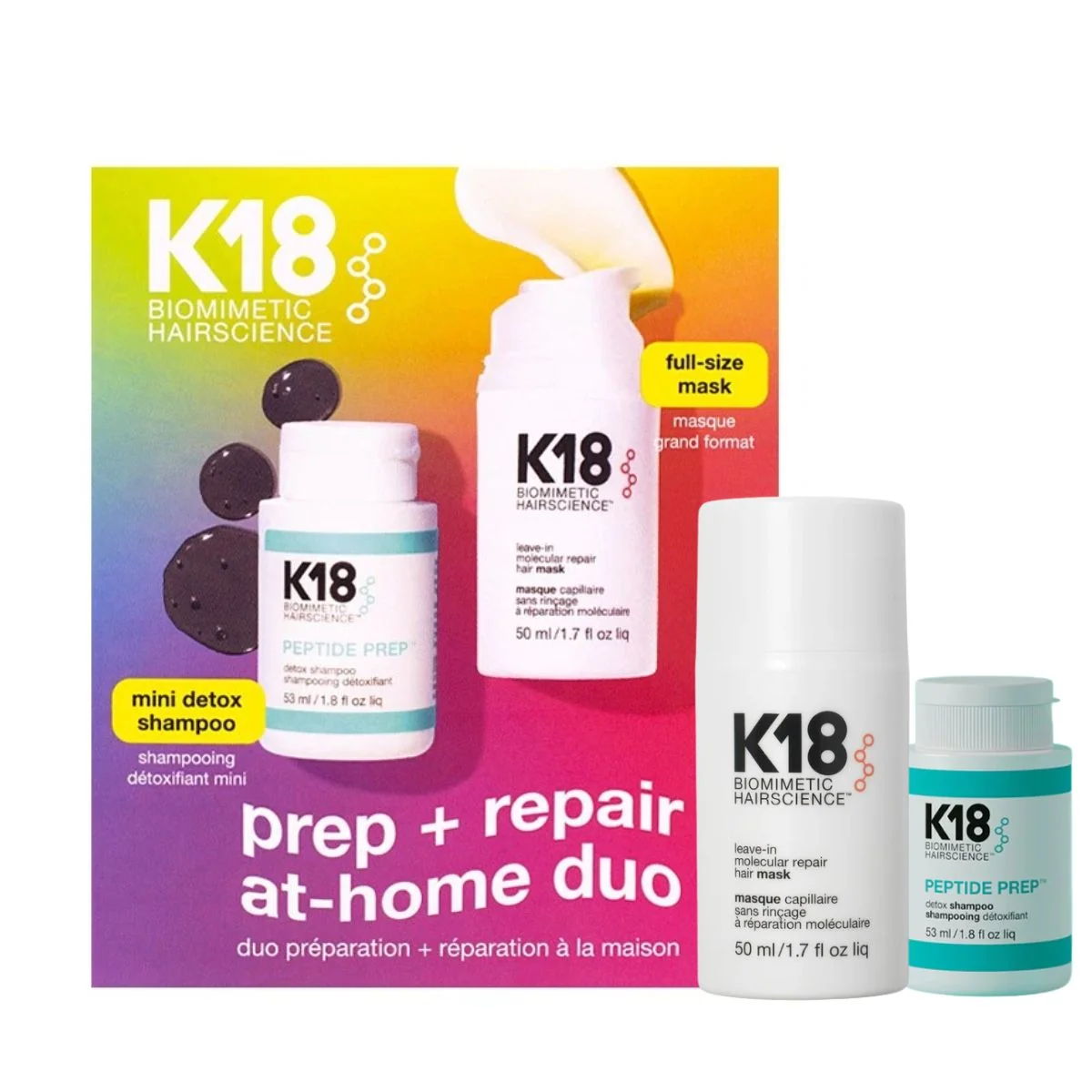K18 Prep + Repair At-Home Duo